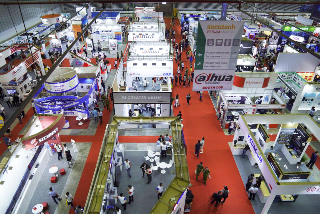 Các gian hàng tại Hội chợ Quốc tế Global Sourcing Fair Việt Nam 2023